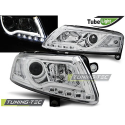 TUNING-TEC фарове (Tube Light) за AUDI A6 C6 04.04-08 (H7/H1), хром