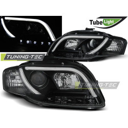 TUNING-TEC фарове (Tube Light) за AUDI A4 B7 11.04-03.08 (H7/H1), черен, V1