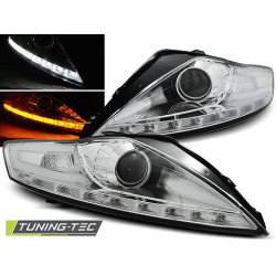 ФАРОВЕ FORD MONDEO 07.07-11.10 DAYLIGHT ХРОМ LED INDICATOR