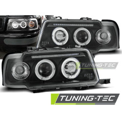 TUNING-TEC фарове (Ангелски очи) за AUDI 80 B4 09.91-04.96 (H1), черен