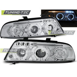 TUNING-TEC фарове (Ангелски очи) за AUDI A4 01.99-09.00 (H1), хром