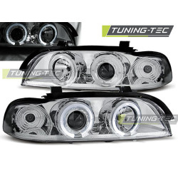 TUNING-TEC фарове (Ангелски очи) за BMW E39 09.95-05.03 (H1), хром, V2