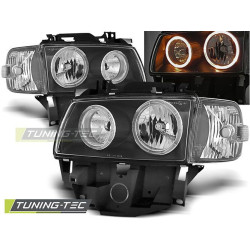 TUNING-TEC фарове (Ангелски очи) за VW T4 08.96-03.03 BUS (H7), черен