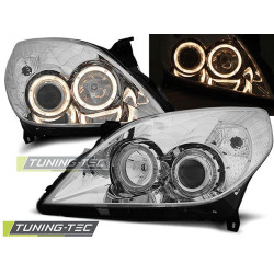 TUNING-TEC фарове (Ангелски очи) за OPEL VECTRA C 09.05-08 (H7/H1), хром