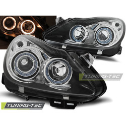 TUNING-TEC фарове (Ангелски очи) за OPEL CORSA D 04.06-11 (H7/H1), черен