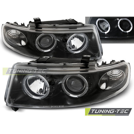 Осветление TUNING-TEC фарове (Ангелски очи) за SEAT LEON / TOLEDO 04.99-08.04 (H1), черен | race-shop.bg