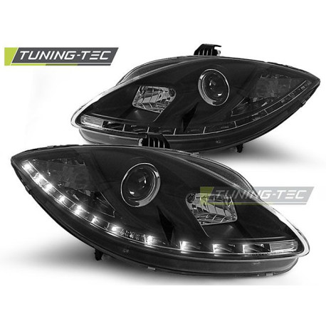 Осветление TUNING-TEC фарове (DRL) за SEAT LEON ALTEA TOLEDO 06.05-09 (H1), черен | race-shop.bg