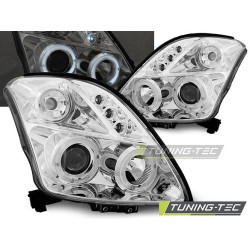 TUNING-TEC фарове (Ангелски очи) за SUZUKI SWIFT 05.05-10 (H1), хром