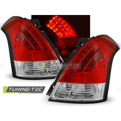 TUNING-TEC LED стопове за SUZUKI SWIFT 05.05-10, червено-бял