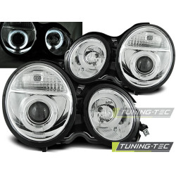 ФАРОВЕ АНГЕЛСКИ ОЧИ CHROME за MERCEDES W210 E-KLASA 95-05.99