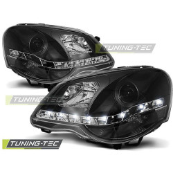 TUNING-TEC фарове (DRL) за VW POLO 9N3 04.05-09 (H1), черен