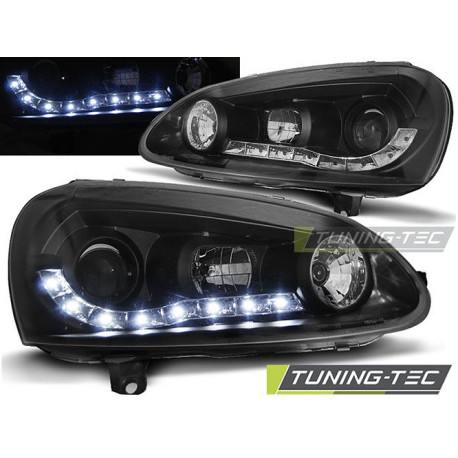Осветление TUNING-TEC фарове (DRL) за VW GOLF 5 (H1), черен | race-shop.bg
