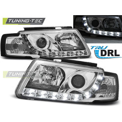 ФАРОВЕ TRUE DRL CHROME за VW PASSAT B5 3B 11.96-08.00