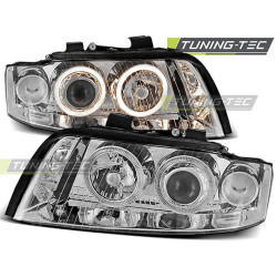ФАРОВЕ АНГЕЛСКИ ОЧИ CHROME за AUDI A4 10.00-10.04