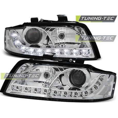 Осветление TUNING-TEC фарове (DRL) за AUDI A4 10.00-10.04 (H7), хром | race-shop.bg