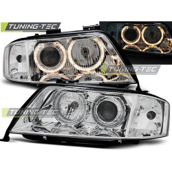 ФАРОВЕ АНГЕЛСКИ ОЧИ CHROME за AUDI A6 05.97-09.99