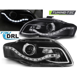 TUNING-TEC фарове (True DRL) за AUDI A4 B7 11.04-03.08 (H9), черен