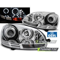ФАРОВЕ АНГЕЛСКИ ОЧИ CCFL CHROME за VW GOLF 5 10.03-09