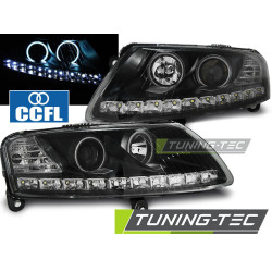 TUNING-TEC фарове (Ангелски очи) за AUDI A6 C6 04.04-08 (H9), черен