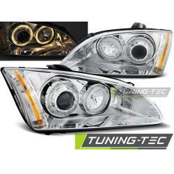TUNING-TEC фарове (Ангелски очи) за FORD FOCUS II 09.04-01.08 (H7/H1), хром