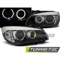 ФАРОВЕ АНГЕЛСКИ ОЧИ LED ЧЕРЕН за BMW X1 E84 10.09-07.12