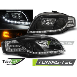 TUNING-TEC фарове (Tube Light) за AUDI A4 B7 11.04-03.08 (H7/H1), черен, V2