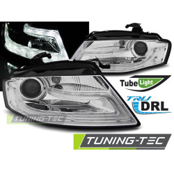 ФАРОВЕ TRUE DRL CHROME за AUDI A4 B8 04.08-11