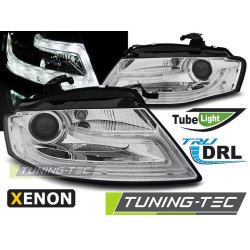 XENON ФАРОВЕ TRUE DRL ХРОМ за AUDI A4 B8 04.08-11