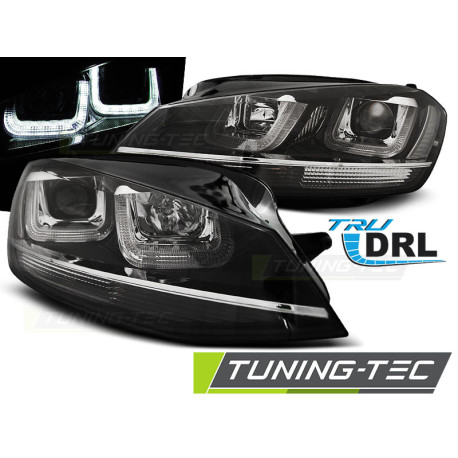 Осветление TUNING-TEC LED фарове (U-LED) за LINE VW GOLF 7 11.12-17 (H7), хром, черен | race-shop.bg
