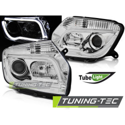 TUNING-TEC фарове (Tube Light) за DACIA DUSTER 04.10-14 (H7/H1), хром