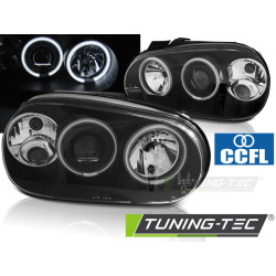 ФАРОВЕ АНГЕЛСКИ ОЧИ CCFL ЧЕРНИ за VW GOLF 4 09.97-09.03