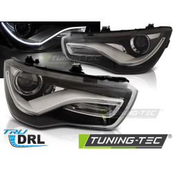 ФАРОВЕ TRUE DRL ЧЕРНИ за AUDI A1 04.10-12.14