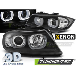 XENON ФАРОВЕ U-LED LIGHT 3D ЧЕРНИ за BMW E90/E91 03.05-08.08