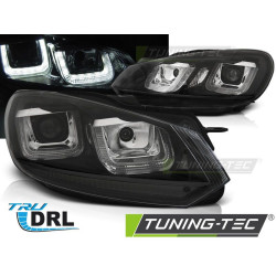ФАРОВЕ U-LED LIGHT DRL ЧЕРЕН ЧЕРЕН LINE за VW GOLF 6 08-12