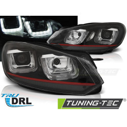 TUNING-TEC LED фарове (U-LED, DRL) за LINE VW GOLF 6 08-12 (H7), червено-черен