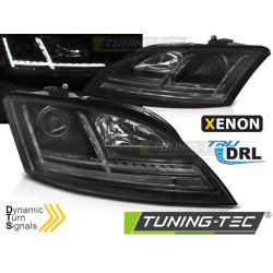 XENON ФАРОВЕ LED DRL ЧЕРНИ SEQ за AUDI TT 06-10 8J