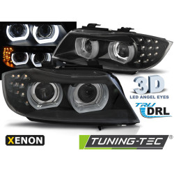 TUNING-TEC фарове (Ангелски очи, DRL) за XENON BMW E90/E91 09-11, черен