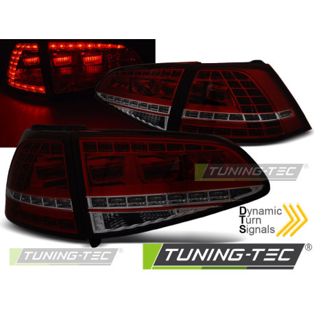 Осветление TUNING-TEC LED стопове (Sport, SEQ) за VW GOLF 7 13-17 (HATCHBACK), червено-опушен, V2 | race-shop.bg