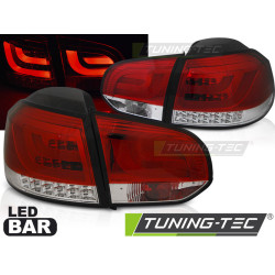 TUNING-TEC LED стопове (LED Bar) за WHIE VW GOLF 6 10.08-12, червен, V2