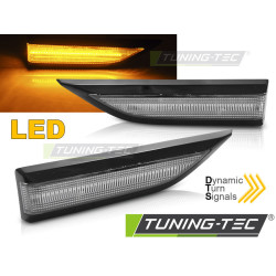 СТРАНИЧНИ МИГАЧИ ЧЕРНИ WHITE LED SEQ за VW T6 15-19