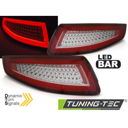 TUNING-TEC LED стопове (LED Bar, SEQ) за WHIE PORSCHE 911 997 04-09, червен