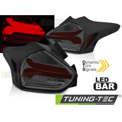 TUNING-TEC LED стопове (SEQ) за FORD FOCUS 3 15-18 HATCHBACK, червено-опушен, V2