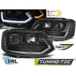 ФАРОВЕ TUBE LIGHT T6 LOOK ЧЕРНИ за VW T5 2010-2015