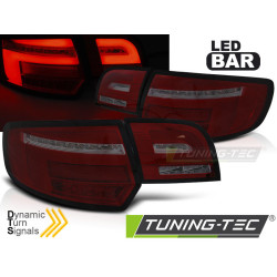 TUNING-TEC LED стопове (LED Bar, SEQ) за AUDI A3 8P 5D 08-12, червено-опушен
