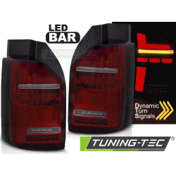 TUNING-TEC LED стопове (LED Bar, SEQ) за VW T6.1 20 (за фабрични халогенни), червено-опушен, V2