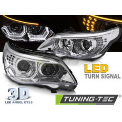 TUNING-TEC фарове (Ангелски очи) за 3D BMW E60 E61 03-07, хром