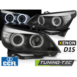 XENON D1S ФАР CCFL АНГЕЛСКИ ОЧИ ЧЕРНИ LED МИГАЧИ за BMW E60/E61 05-07