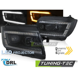 LED ФАРОВЕ BLACK DRL SEQ пасва VW CRAFTER II 2017-