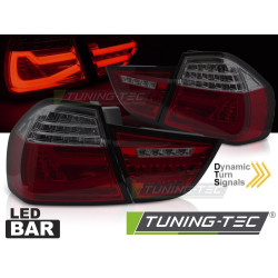 LED BAR ЗАВРЪШВАЩИ СВЕТЛИНИ ЧЕРВЕН ДИМ SEQ пасват на BMW E90 09-11