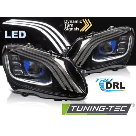 Осветление TUNING-TEC LED фарове (Full LED) за MERCEDES W205 14-21 (LED), черен | race-shop.bg